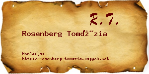Rosenberg Tomázia névjegykártya